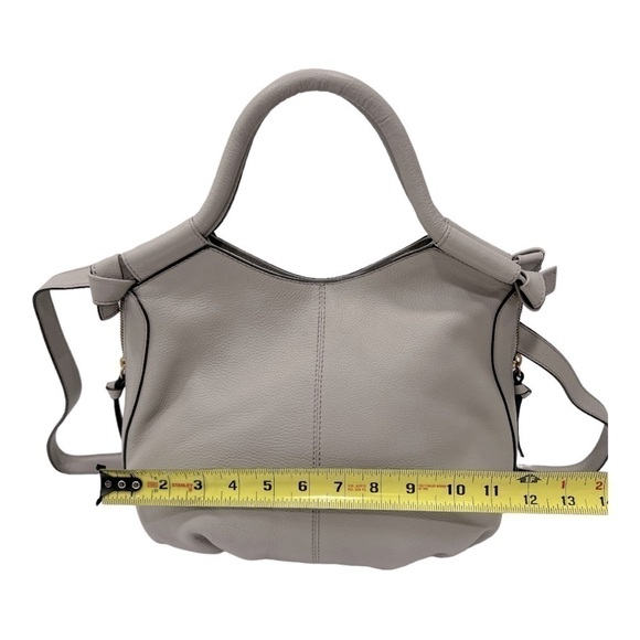 Antonio Melani Gray Leather Bag with Shoulder Strap - Picture 8 of 15